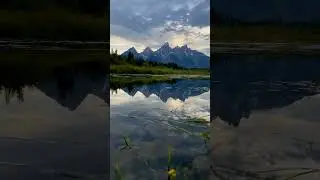 Timelapse reflection of the Tetons