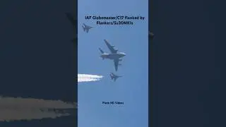 C17 and Su30MKIs formation Flight over India Gate #aviation #c17 #su30mki #iaf #airforce #military