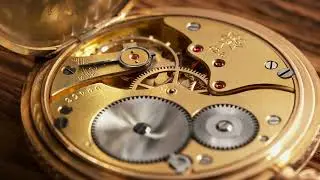 VideoVault Stock Video: Luxury automatic watch with gold and platinum movement components in motion