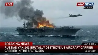 Russian YAK-141 brutally destroys US aircraft carrier in Baltic Sea