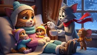 When Mama Cat Gets Sick, Tom and Jerry Come to Care for Her