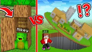JJ vs Mikey Secret Underground Base Build Battle (Maizen)