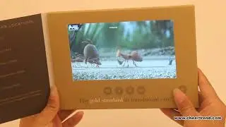 custom printing ideal content video brochure 7 inch with touch screen card
