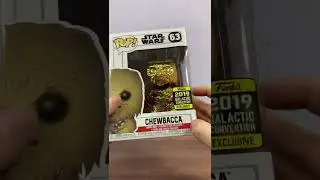 Funko Pop! Star Wars: Чубакка, золотой хром, Галактическая конвенция
