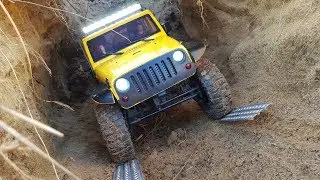 JEEP RUBICON НА БЕЗДОРОЖЬЕ ... MST CFX-W RC car на треке