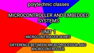 basics of microprocessor and microcontroller