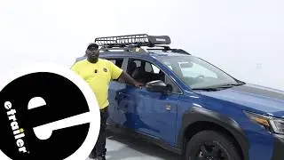 A Closer Look at the Yakima SkinnyWarrior Roof Rack Cargo Basket on a 2024 Subaru Outback Wagon