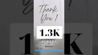 1.3k views on codingmarathi.com  website | Thank you for visiting #trending #coding #learn