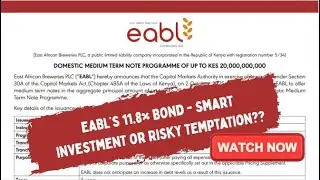 EABL&rsquo;s 5-Year Medium-Term Note (MTN) at 11.80% - Should You Invest?