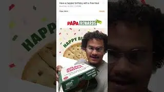 PAPA JOHNS PIZZA REWARDED ME! Chocolate Chip Cookie for my Birthday! Thank You! @papajohns