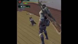 sims cat breakdancing but it's monster hunter
