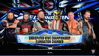 Drew Vs Jacob Vs Cody Vs Reigns Vs Randy Vs Owens - WWE Undisputed Tittle In Elimination Chamber 