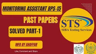Monitoring Assistant | TEST PREPARATIONS | PAST PAPERS 2018