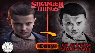 How to draw ELEVEN from STRANGER THINGS step by step |STRANGER THINGS SEASON 5#strangerthings#shorts