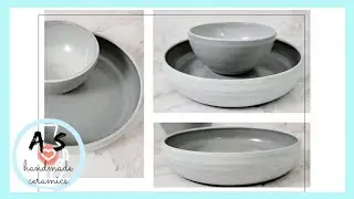 Grey porcelain ceramics set