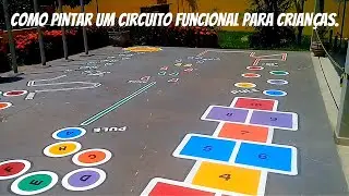 Pintura no piso - Circuito funcinal para crianças - Como fazer.