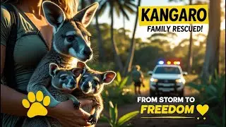 Kangaroo Family Rescued & Freed | Emotional Wildlife Rescue Story 🦘❤️ #Shorts @starzsine