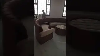 Round sofa set with round center table