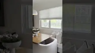 Ultra-Wide Kitchen Window Makeover with Custom Roman Shades up to 110&rdquo; | Modern Soft Style