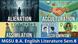 Alienation, Acculturation, Assimilation, Identity , Ecofeminism | MGSU B.A. English Literature Sem.6