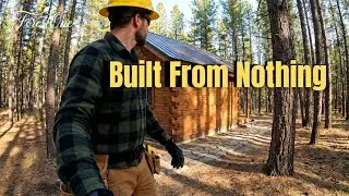 Building a Log Cabin From Scratch | Silent POV ASMR 😱