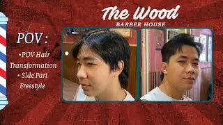 ✨ POV Barber Transformation – LongHair to Artistic Side Part ✂️