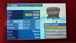 Shiny Crustle in Ultra Moon
