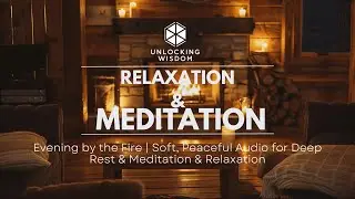 Evening by the Fire | Soft, Peaceful Audio for Deep Rest & Meditation & Relaxation