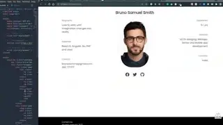 20mins portfolio website with HTML and CSS | responsive website for beginners