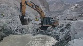 Chaterpiller #construction Exvication #underwater move mining Earth [Active] Exveater #cat336D2