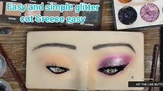 Simple glitter Cut Crease Look | Simple and Easy to Create eye makeup Tutorial| @NazGlamz25  