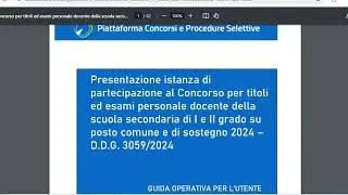 TUTORIAL piattaforma concorsi e procedure selettive CONCORSI DOCENTI  #inpa #informatizzazione