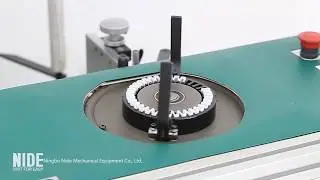 Automobile alternator motor stator slot insulation paper inserting process