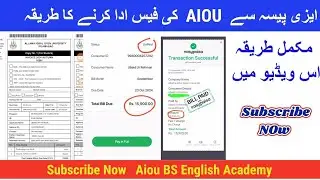 how to pay Aiou challan fee through easypaisa/Jazzcash 2026,submit Aiou fee through easypaisa #aiou