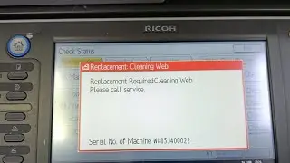 Reset Cleaning Web Counter &ndash; Ricoh MP6002SP / MP9002