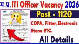 MP ITI TO Vacancy 2026 Out | MP ITI TO Eligibility, Salary | MP ITI TO Syllabus 2026 #MP _ITI_TO