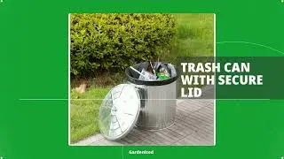QI004750.P - Gardenised Round Galvanized Steel Trash Can with Lid and handles Metal Storage Bucket