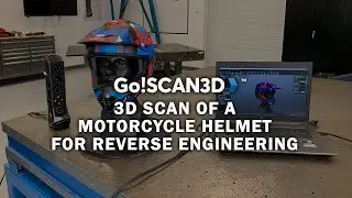 3D scan of a motorcycle helmet in color using the Creaform Go!SCAN SPARK