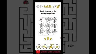 Trick Me Level 26 Reach the animal to the exit by using arrows walkthrough