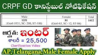 CRPF GD constable Notification 2020 | #CRPF #Constable