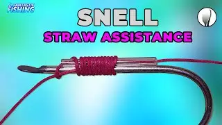 Straw Aid Snell Knot - Как завязать Snell узел на крючок с помощью соломинки.