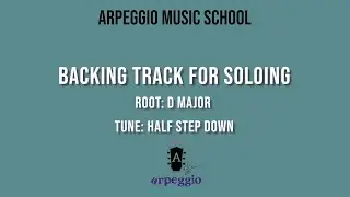 Backing track for soloing | Key - D major | Half step down |