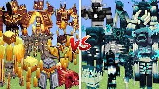 ALL MUTANT BLAZES VS ALL MUTANT WARDENS ALLIANCE MOBS BATTLE IN MINECRAFT