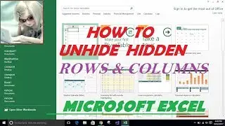 How to unhide the hidden rows or columns in Excel Sheet