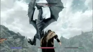 [Skyrim] Saber-X vs Ice Dragon (Quality Test)