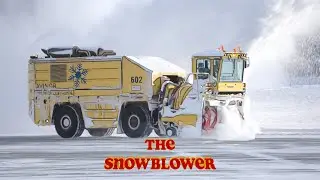 Worlds biggest snow blower at Troms&oslash; airport, the mighty &Oslash;veraasen TV2000