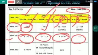 SPECIAL OJEE-2022_ADMIT CARD_EXAMDATES_LATEST UPDATES_ojee2022_special ojee2022 latest updates