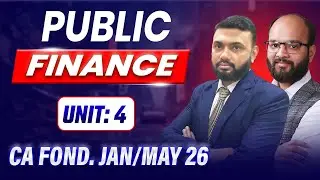 Public Finance | CA Foundation Chapter 7 Unit-4 | CA Foundation Jan/May/Sep 26 | Economics
