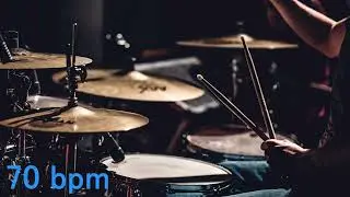 70 Bpm Blues Shuffle Beat Drum Track Bateria | Swing Eighth Notes Groove