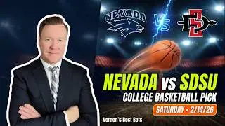 Nevada vs San Diego State &ndash; College Basketball Pick l Saturday 2/14/26 l Vernon&rsquo;s Best Bets & Picks